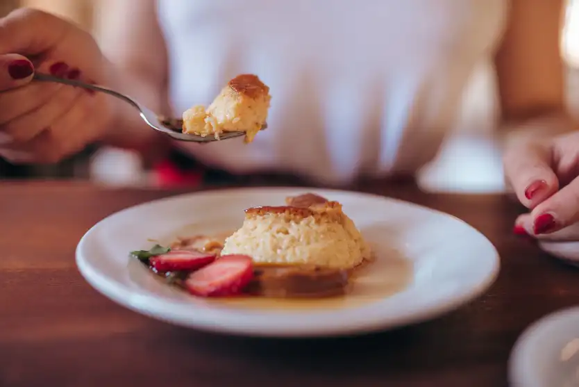 Flan casero en Finca del Sacramento